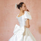 White princess skirt bubble sleeve slim cute butt homecoming dress R2501