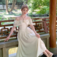 White suspender skirt French elegant girl dress new style R4992