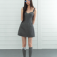Sweet girl style vest dress female summer a-line French slim suspender short skirt R3337