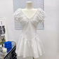 Tea break French pleated dress 2025 new waist slim Hepburn style little black dress R0152
