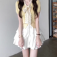 Suit skirt gentle temperament beautiful short-sleeved T-shirt A-line short skirt two-piece suit R0823