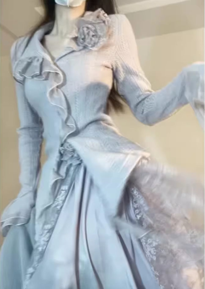 French style fairy princess dress sweet birthday dress high-end adult dress R1639