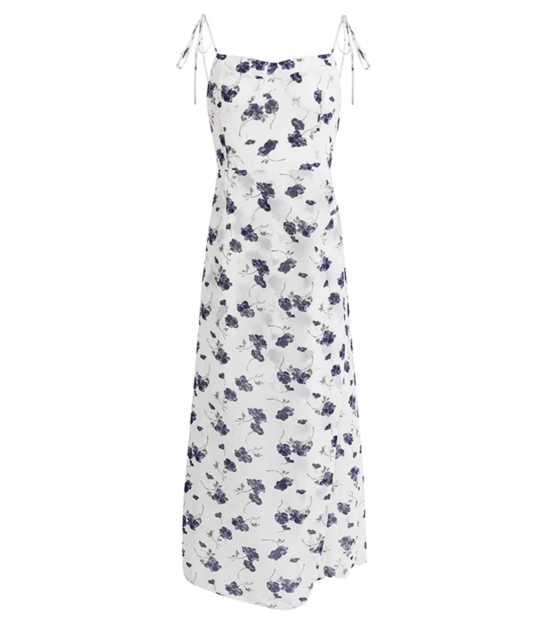 Holiday style long white 2025 new temperament dress R2659