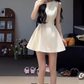 French high-end sleeveless vest dress 2025 temperament lady waist A-line skirt R1405
