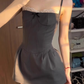 Sweet and spicy lace suspender dress 2025 pure desire style waist a-line short skirt R1178