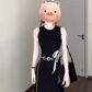 French black sleeveless vest dress 2025 new style temperament high-end waist A-line long skirt R0420