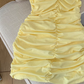 Hot girl suspender dress women's new style waist slimming temperament pleated hip skirt R4037