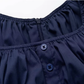 2025 Summer New Blue Square Neck Puff Sleeve Waist Slimming Short A-Line Dress R0944