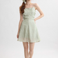 French floral suspender skirt holiday dress petite short skirt high-grade tulle skirt female summer R3487