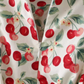 French American retro cherry design slimming waist cinching camisole dress new style R2876