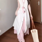 Simple and generous dress minimalist sleeveless vest temperament suit skirt R0758