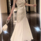 satin mermaid ruffle dress party evening dress    S6103