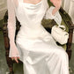 cardigan long sleeve jacket top satin long dress    S6011