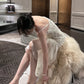 flower dress with embroidery and ribbons long party dress evening dress       S6202