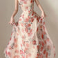 Birthday dress luxury seaside vacation halter neck suspender floral dress summer new style    S5841