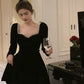 Birthday party dress luxury banquet velvet dress     S5829