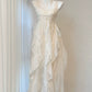 vintage princess dress birthday dress white suspender dress      S5770