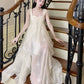 White embroidered fairy seaside holiday dress evening dress    S5951
