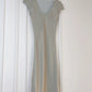 Long simple party dress V-neck mermaid dress   S6051
