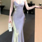 seaside holiday dress purple fairy dress evening dress       S6008