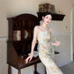 New style print dress, retro long party dress    S6093