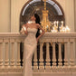 White strapless dress for women new style party dress     S5665
