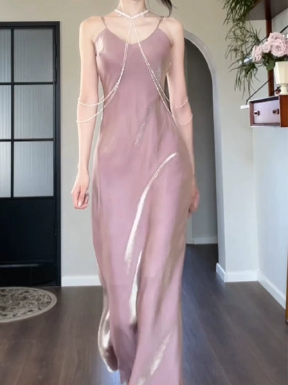 V-neck evening dress long prom dress birthday party dress    S5937