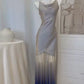 Retro gradient dress beautiful mermaid shiny dress       S6161