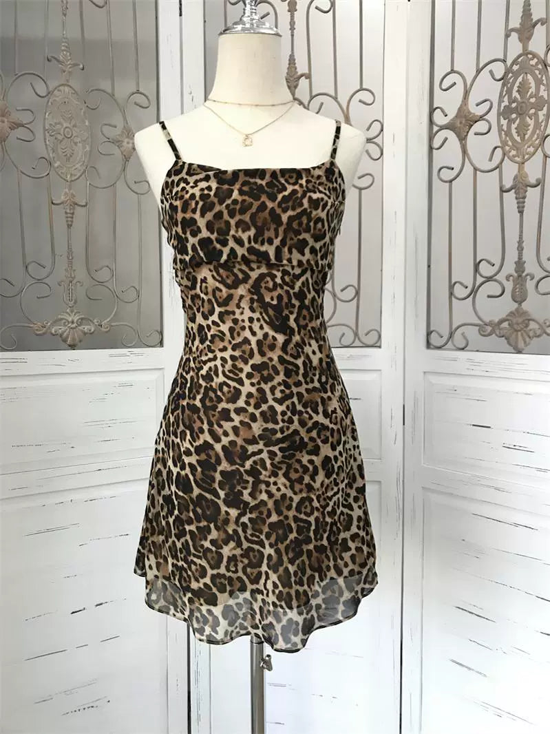 Leopard print sheath dress, new sexy party dress       S6004