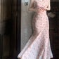 Women's printed cheongsam dress new style mermaid party dress   S6134