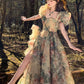 French sweet floral dress princess party dress   S5750