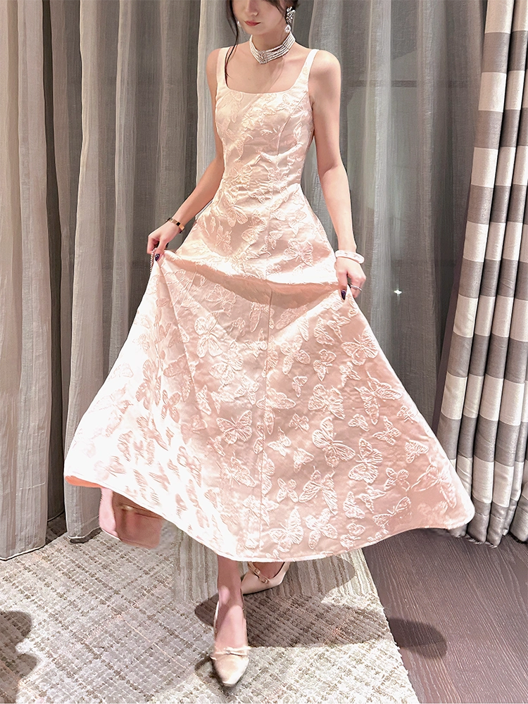 Retro butterfly embroidered dress birthday party dress      S6154