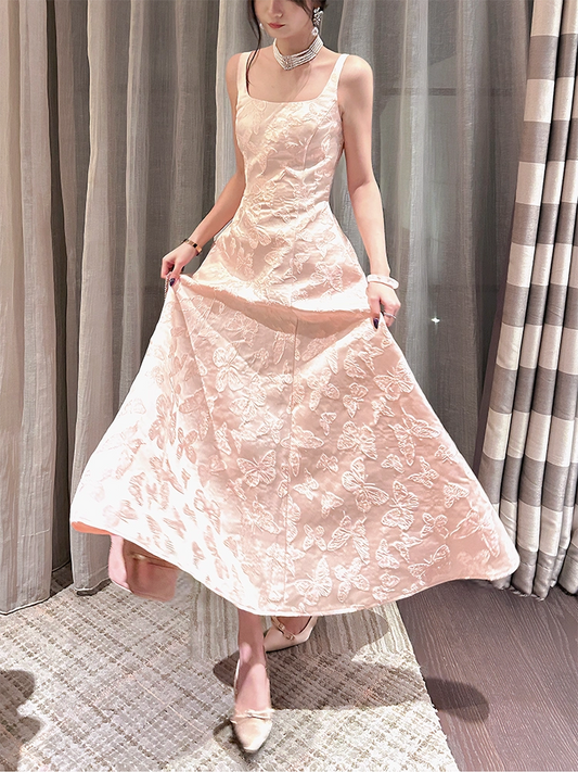 Retro butterfly embroidered dress birthday party dress      S6154