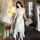 ruffled evening dress design party dress   S6136