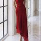 elegant red mermaid party dress, engagement dress    S6042