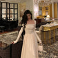 White long-sleeved dress for women long party dress    S5615