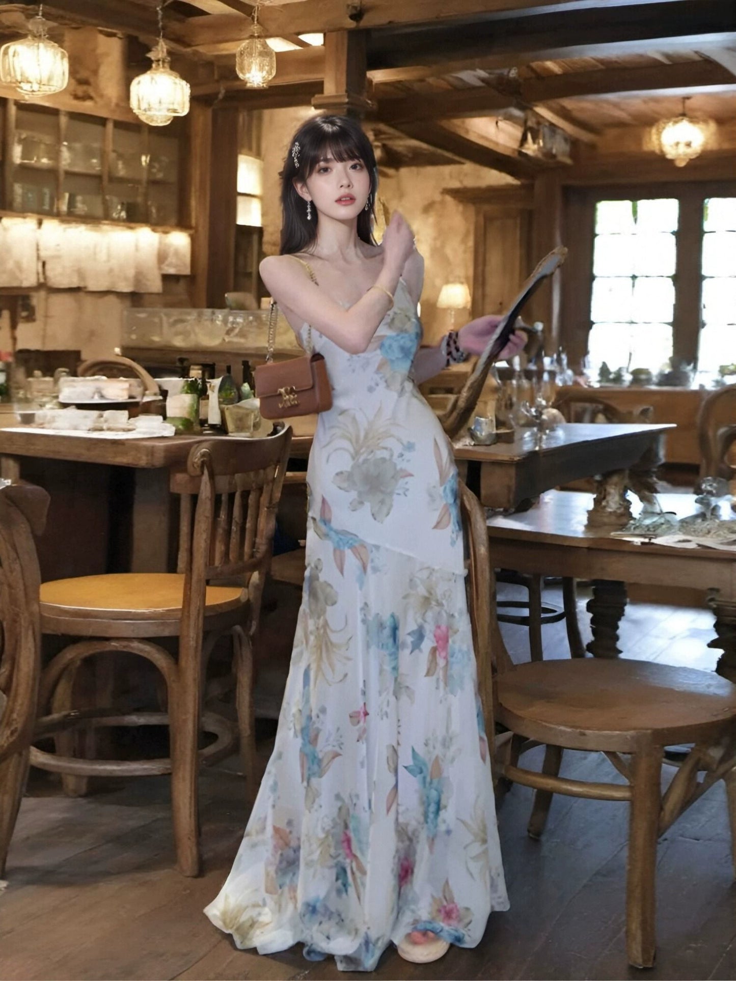 Sleeveless long dress women's summer new style party dress      S5882