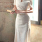 jacquard cheongsam women's retro evening dress   S5944