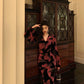 velvet dress for women new style romantic style long dress party dress     S5675