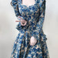 Retro floral long-sleeved dress for women new style party dress      S5875