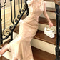 sequined dress V-neck long party dress     S6031