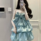 Bowknot suspender dress cute sweet princess party dress    S5825