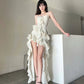 Irregular sexy ruffled dress for women new summer style fairy long dress    S5866