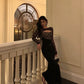 Sexy black lace dress for women new design mermaid party dress     S5691