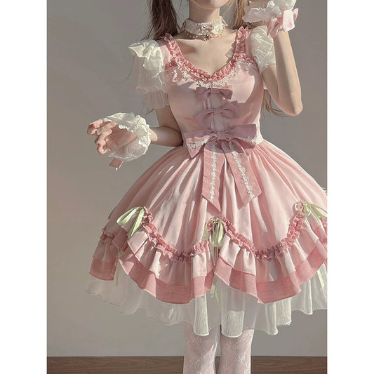 Pink cute lolita dress cos dress princess dress     S5563