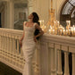 White dress summer new mermaid party dress     S5630