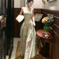New style ink painting dress women's summer new long party dress       S6034