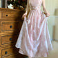 Pink dress with detachable straps, sweet floral dress         S6016