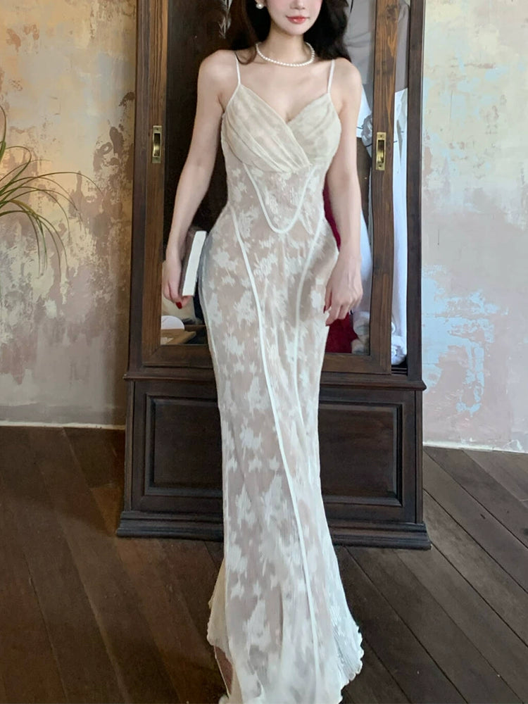 lace pleated suspender dress women's chiffon cardigan clothing suit   S6137