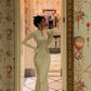 Knitted dress women winter new gentle style party dress      S5678